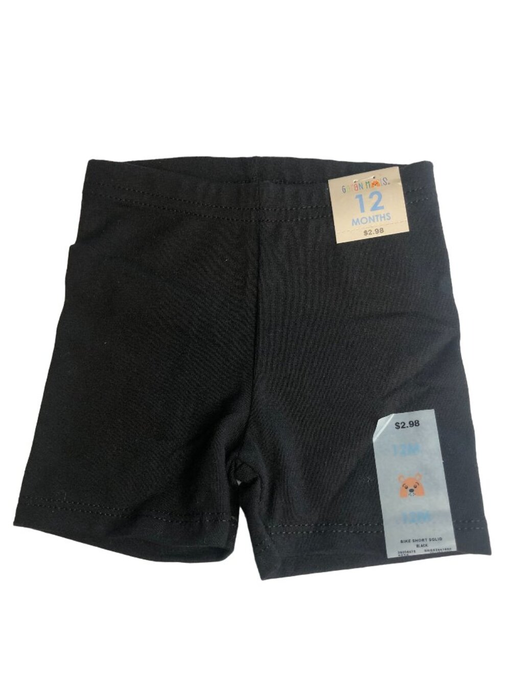 Garanimals 12M Black Bike Shorts Cotton/Polyester/Spandex Blend